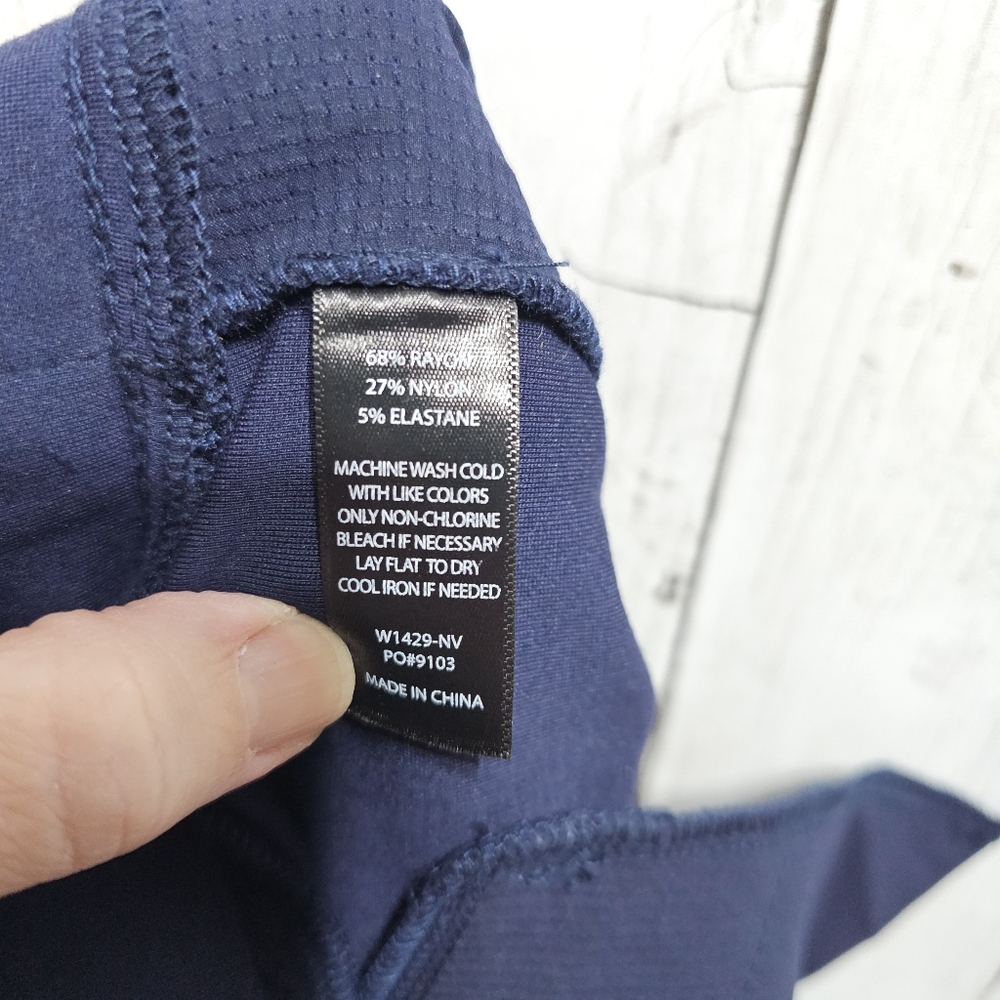 Betabrand Straight-Leg Classic Dress Pant Yoga Navy Blue Pants Size XL Long. - Picture 7 of 7